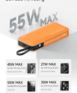 CUKTECH PB200N Pin sạc dự phòng 20000mAh 55W 40 CUKTECH PB200N Pin sạc dự phòng 20000mAh 55W