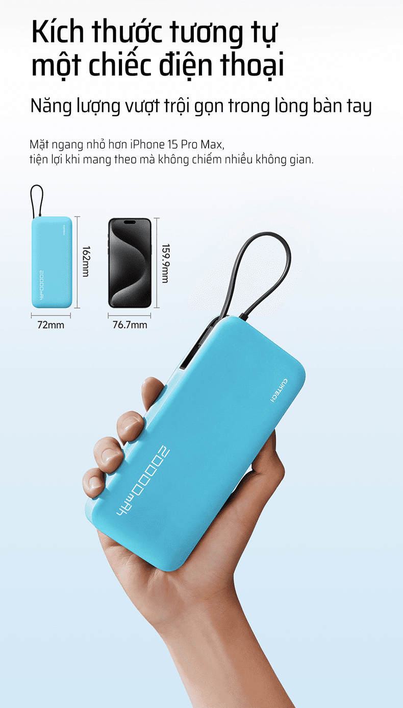 CUKTECH PB200N Pin sạc dự phòng 20000mAh 55W 19 CUKTECH PB200N Pin sạc dự phòng 20000mAh 55W - Ảnh 19