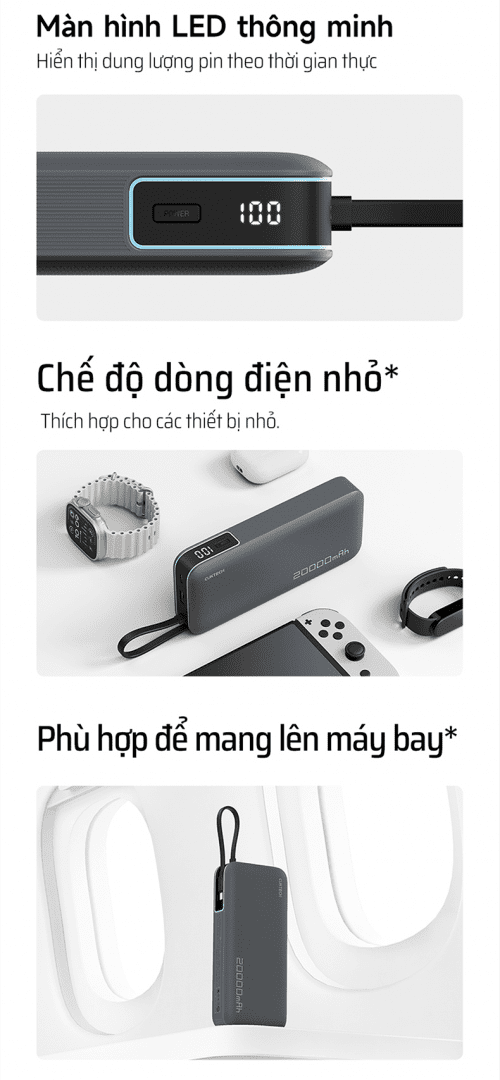 CUKTECH PB200N Pin sạc dự phòng 20000mAh 55W 24 CUKTECH PB200N Pin sạc dự phòng 20000mAh 55W - Ảnh 24