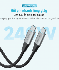 Cáp Sạc Nhanh Type-C 1.5m CUKTECH CMC615