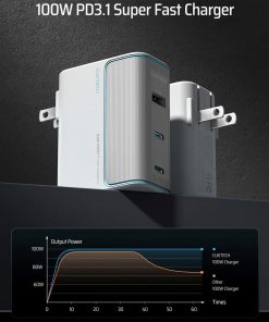 Bộ Sạc Nhanh 3 cổng 100W CUKTECH AD1003US