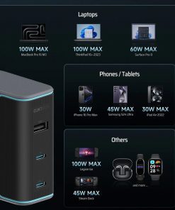 Bộ Sạc Nhanh 3 cổng 100W CUKTECH AD1003US