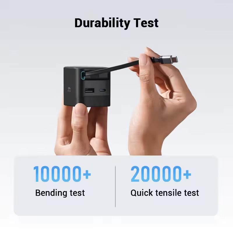 CUKTECH AD653W Củ sạc mini có cáp thu gọn 67W 2 CUKTECH AD653W Củ sạc mini có cáp thu gọn 67W - Ảnh 2