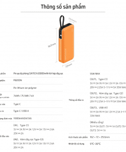 CUKTECH PB200N Pin sạc dự phòng 20000mAh 55W 37 CUKTECH PB200N Pin sạc dự phòng 20000mAh 55W