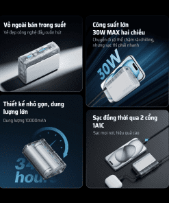 Pin sạc Dự Phòng 10000mAh CUKTECH PB100S 18 Pin sạc Dự Phòng 10000mAh CUKTECH PB100S