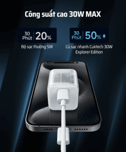 Sạc nhanh trong suốt nhỏ gọn Cuktech AD301N 13 Sạc nhanh trong suốt nhỏ gọn Cuktech AD301N