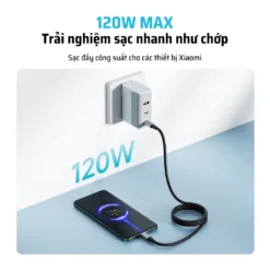 Cáp dù Cuktech C to C 6A 240W hít từ tính PD3.1/Mi Turbro - CMC610