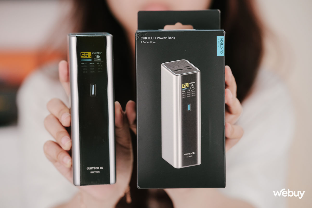 Cuktech 15 Ultra pin dự phòng xịn nhất của Cuktech: Dung lượng 20.000mAh, công suất 210W, có chế độ "quái thú" sạc siêu nhanh 1 Cuktech 15 Ultra pin dự phòng xịn nhất của Cuktech: Dung lượng 20.000mAh, công suất 210W, có chế độ "quái thú" sạc siêu nhanh - Cuktechvietnam.vn