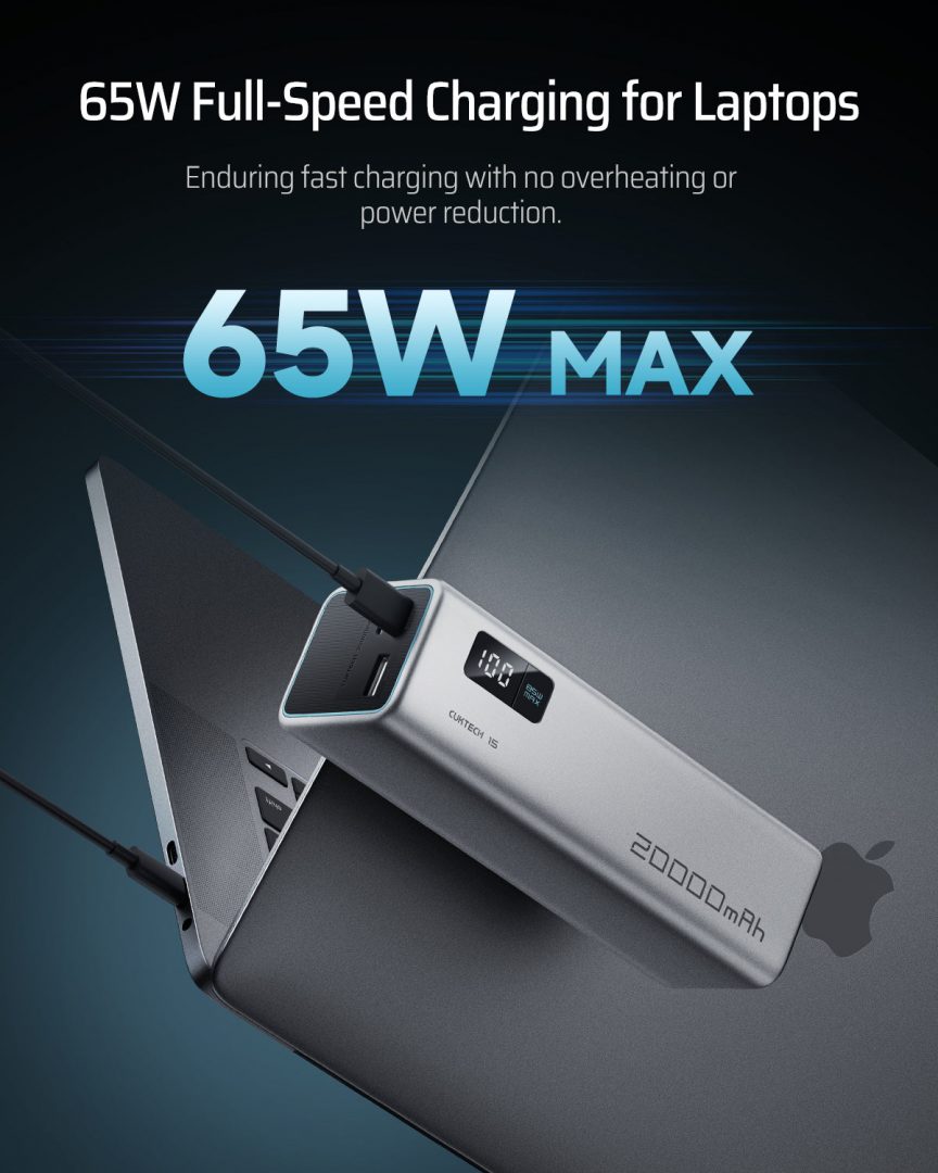 CUKTECH PB200 Sạc Dự Phòng 20000mAh 100W 3 CUKTECH PB200 Sạc Dự Phòng 20000mAh 100W - Ảnh 3