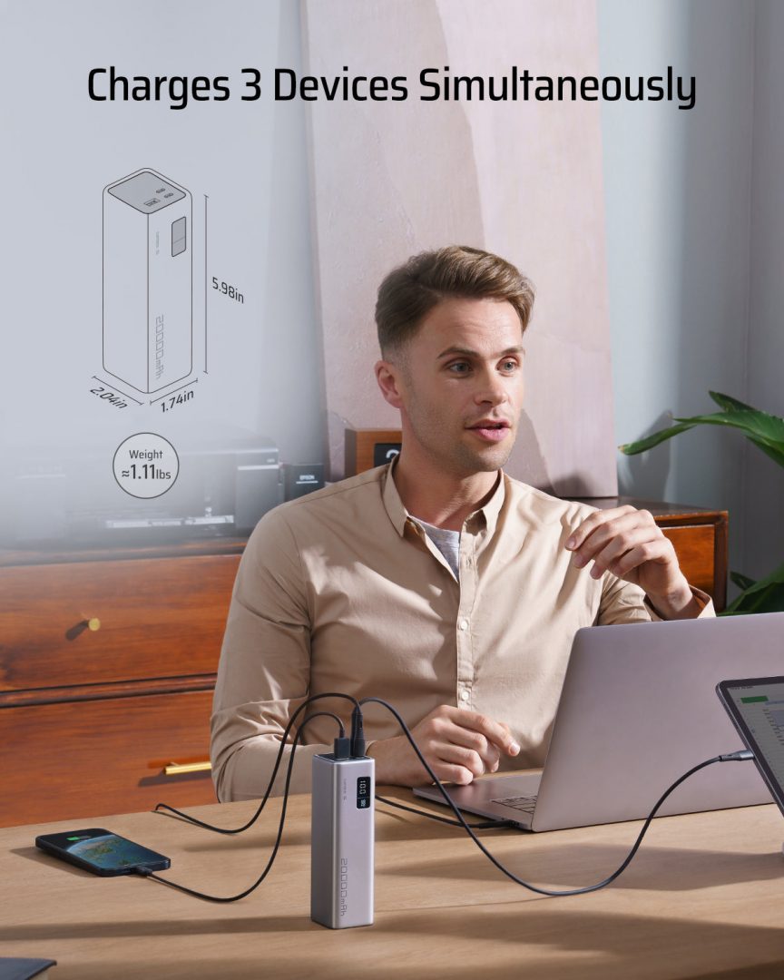 CUKTECH PB200 Sạc Dự Phòng 20000mAh 100W 4 CUKTECH PB200 Sạc Dự Phòng 20000mAh 100W - Ảnh 4