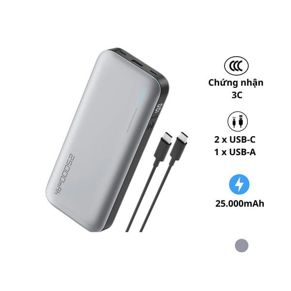 Pin sạc dự phòng Cuktech PB250 25000mAh