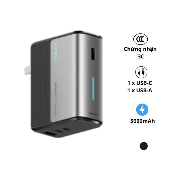 Củ sạc kiêm pin sạc dự phòng 5000mAh CUKTECH BA651