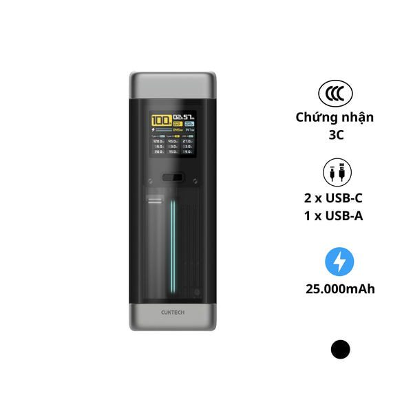 Pin sạc dự phòng 25000mAh CUKTECH P23 210W