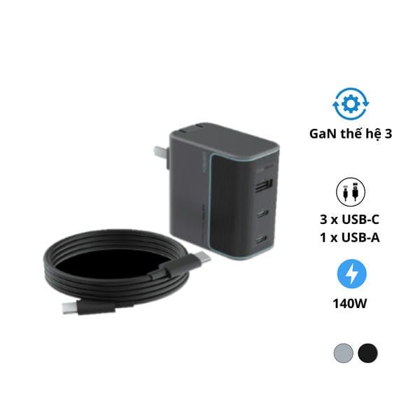 CUKTECH AD1404U Bộ sạc nhanh 140W 4 cổng