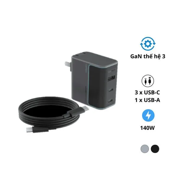 CUKTECH AD1404U Bộ sạc nhanh 140W 4 cổng