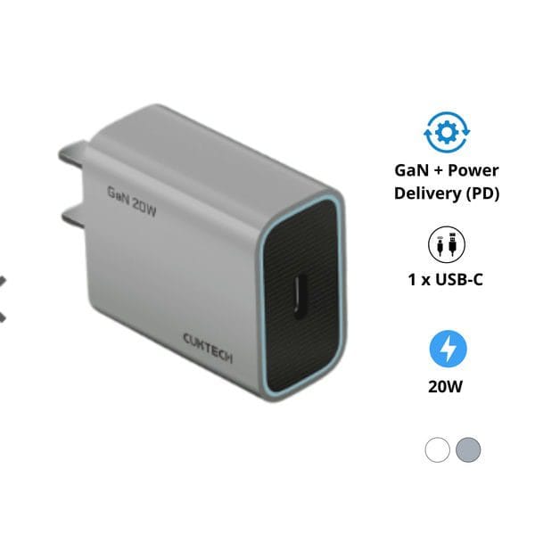 Củ sạc nhanh mini CUKTECH HA716C cổng type C 20W