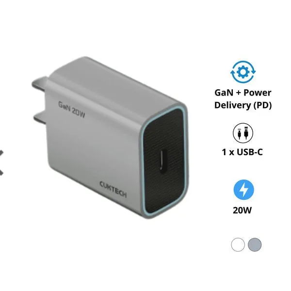 Củ sạc nhanh mini CUKTECH HA716C cổng type C 20W