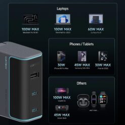 Bộ Sạc Nhanh GaN 100W CUKTECH AD1003