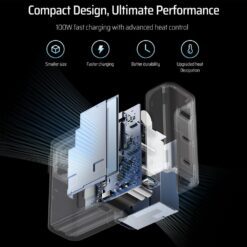 Bộ Sạc Nhanh GaN 100W CUKTECH AD1003