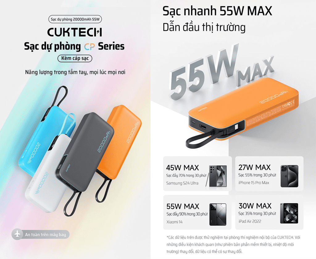 Pin sạc dự phòng 20000mAh 