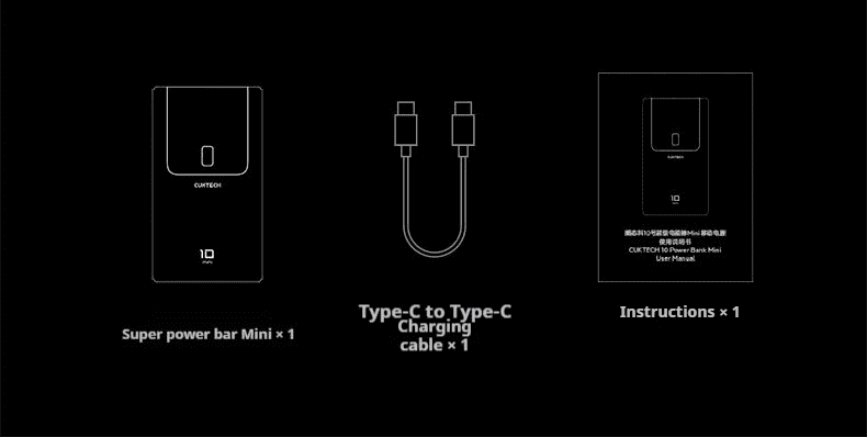 Pin dự phòng Mini Cuktech PB1055 10.000mAh 55W 15 Đóng gói Pin dự phòng Mini Cuktech PB1055 10.000mAh 55W