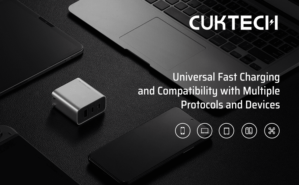 Củ sạc nhanh GaN 65W CUKTECH AD653C 3 cổng 2C1A
