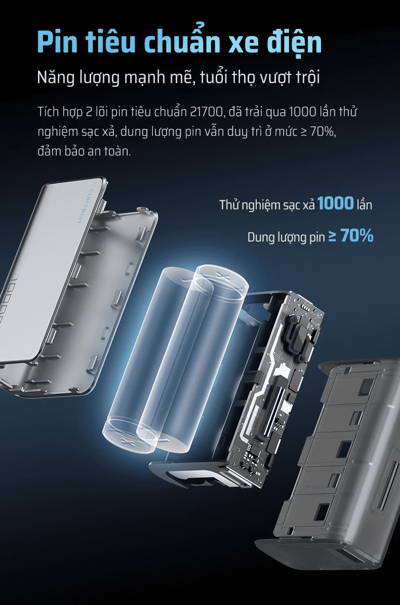 Pin sạc Dự Phòng 10000mAh CUKTECH PB100S 10 Pin sạc Dự Phòng 10000mAh CUKTECH PB100S - Ảnh 10