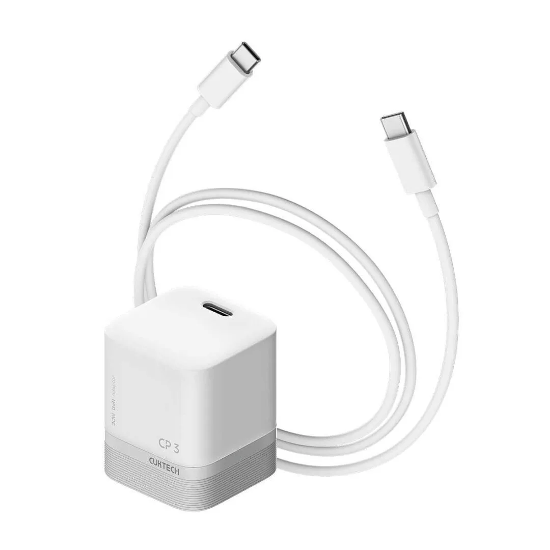 Cuktech AC301 Trắng + Cáp C to C