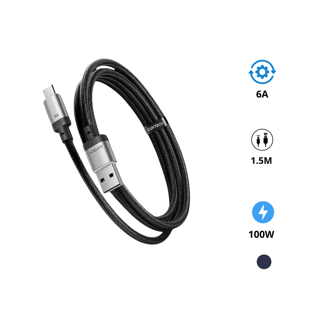 Cáp sạc A to C 1.5m CUKTECH ATC615 100W