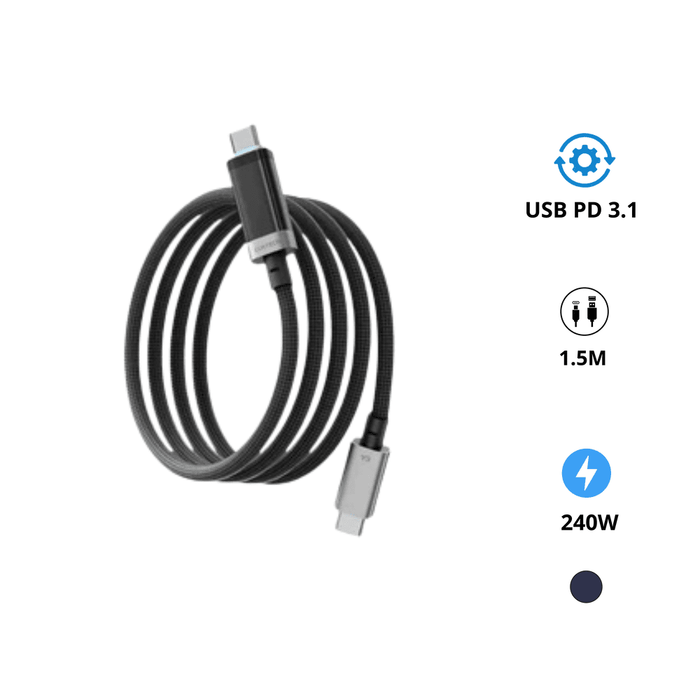Cáp sạc từ tính C to C 1.5m Cuktech CTC615P