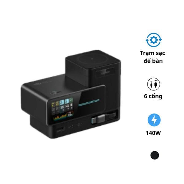 Trạm sạc để bàn Cuktech 15 TA1406U GaN 140W
