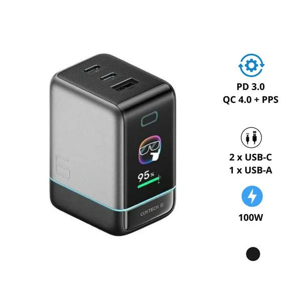 Củ sạc nhanh Cuktech 6 Ultra AD653U 100W