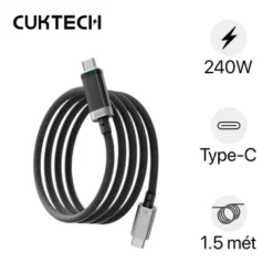 Cáp sạc từ tính C to C 1.5m Cuktech CTC615P