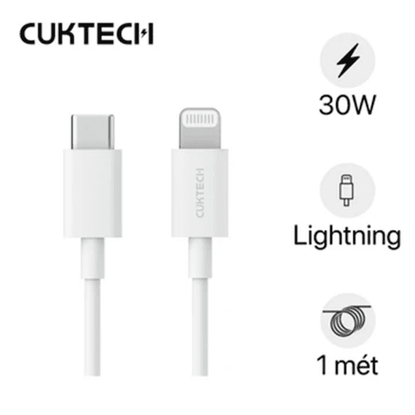 Cáp sạc Type C sang Lightning 1m Cuktech AL870