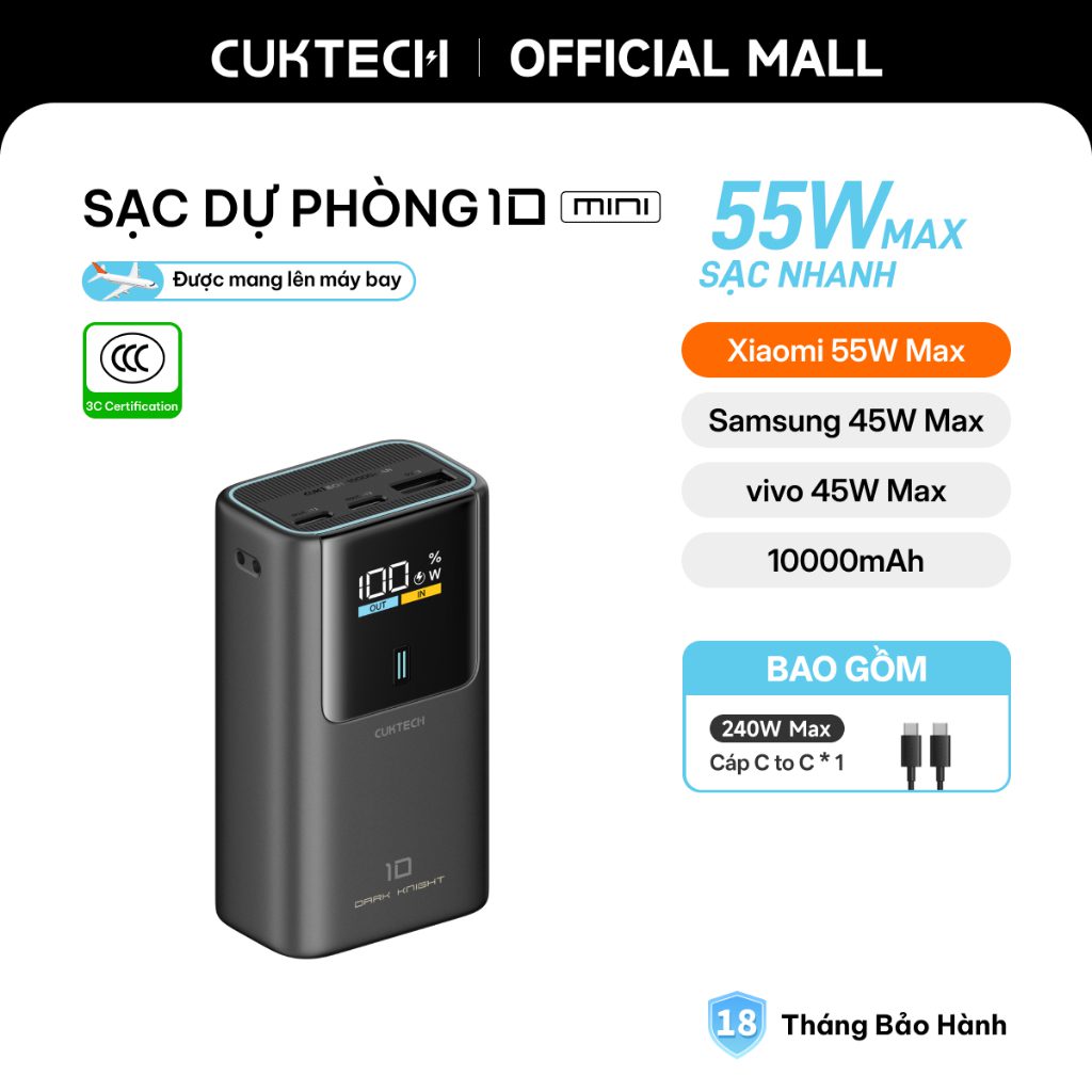 Top sạc dự phòng 3C Cuktech sạc nhanh đáng đồng tiền bát gạo 4 shopee_variant_0 (1)